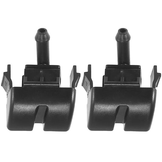 Set of 2 For 3 Series E46 Front Windshield Washer Nozzles Spray Jet Black