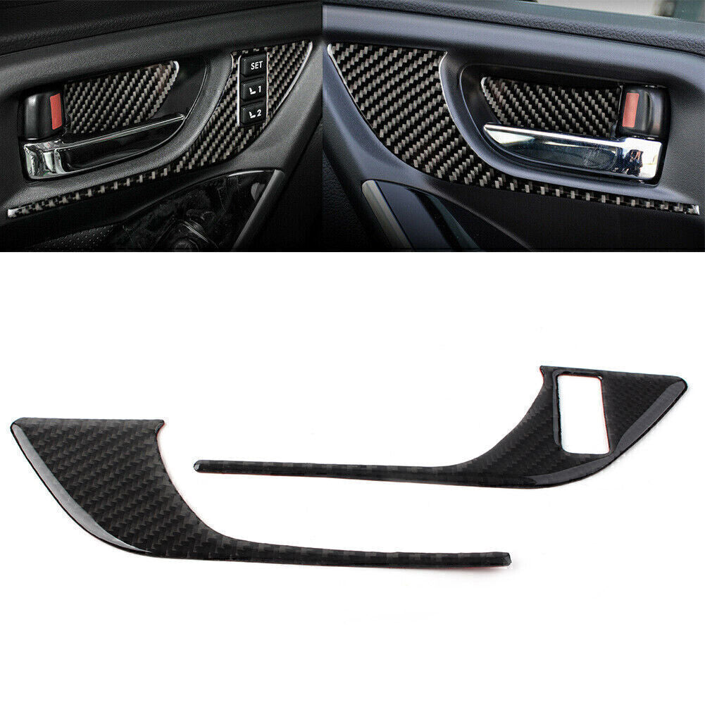 Carbon Fiber Inner Front Door Handles Cover for Subaru Forester 2013-2018 2017