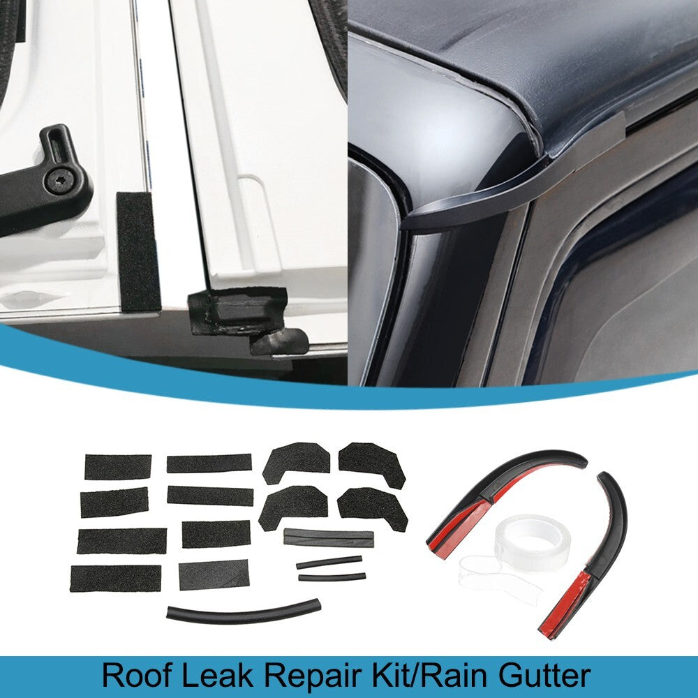 Roof Rain Gutter Extension Roof Seal Leak Repair Kit for Jeep for Wrangler JK 07-17