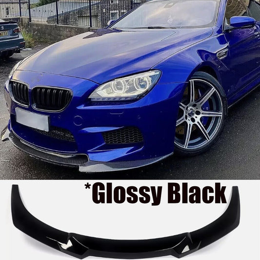 Front Bumper Lip for BMW 6 Series F06 F12 F13 M Sport 12-18 Gloss Black Painted