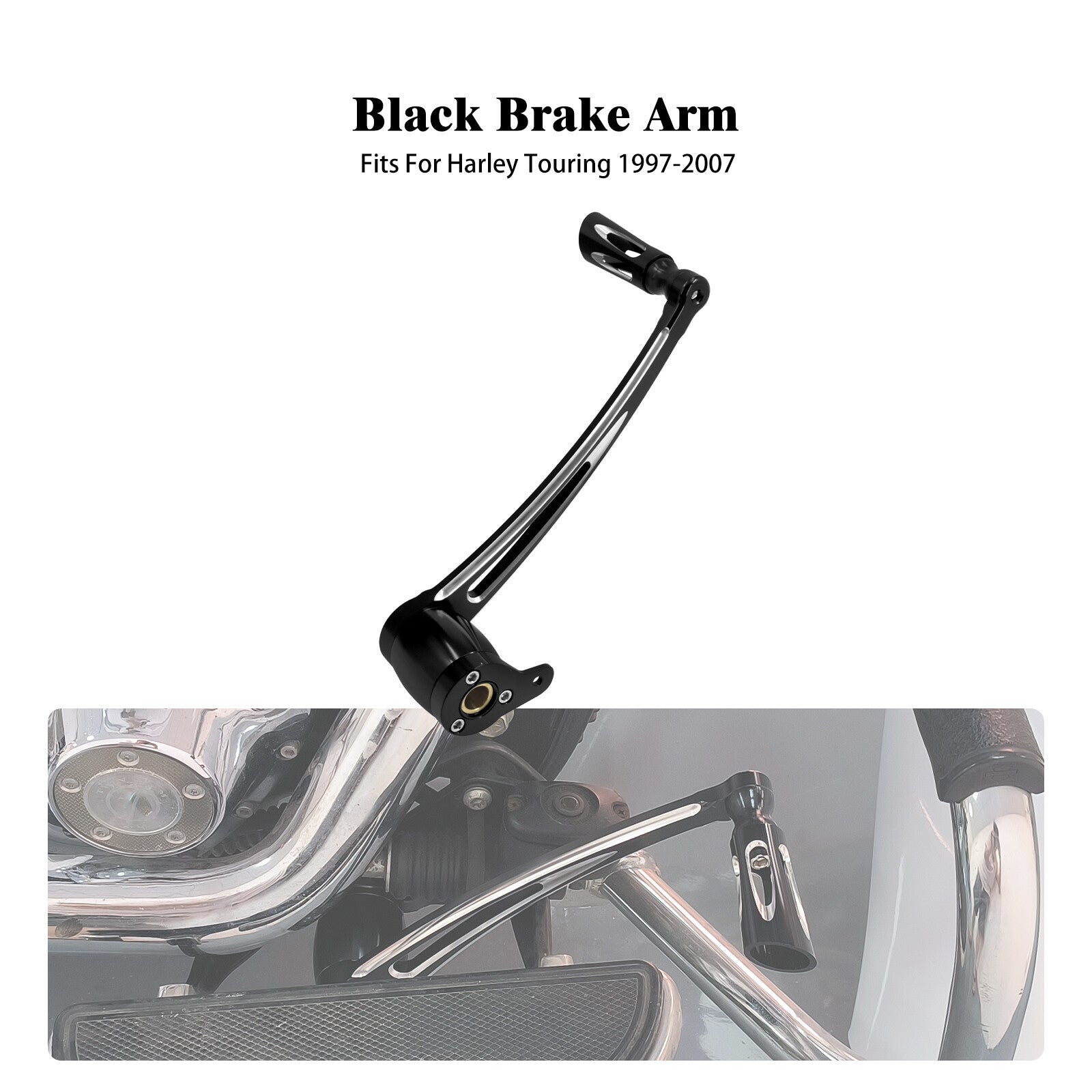 Black CNC Brake Lever Arm Peg Pedal for Harley Touring Road Electra Glide 97-07