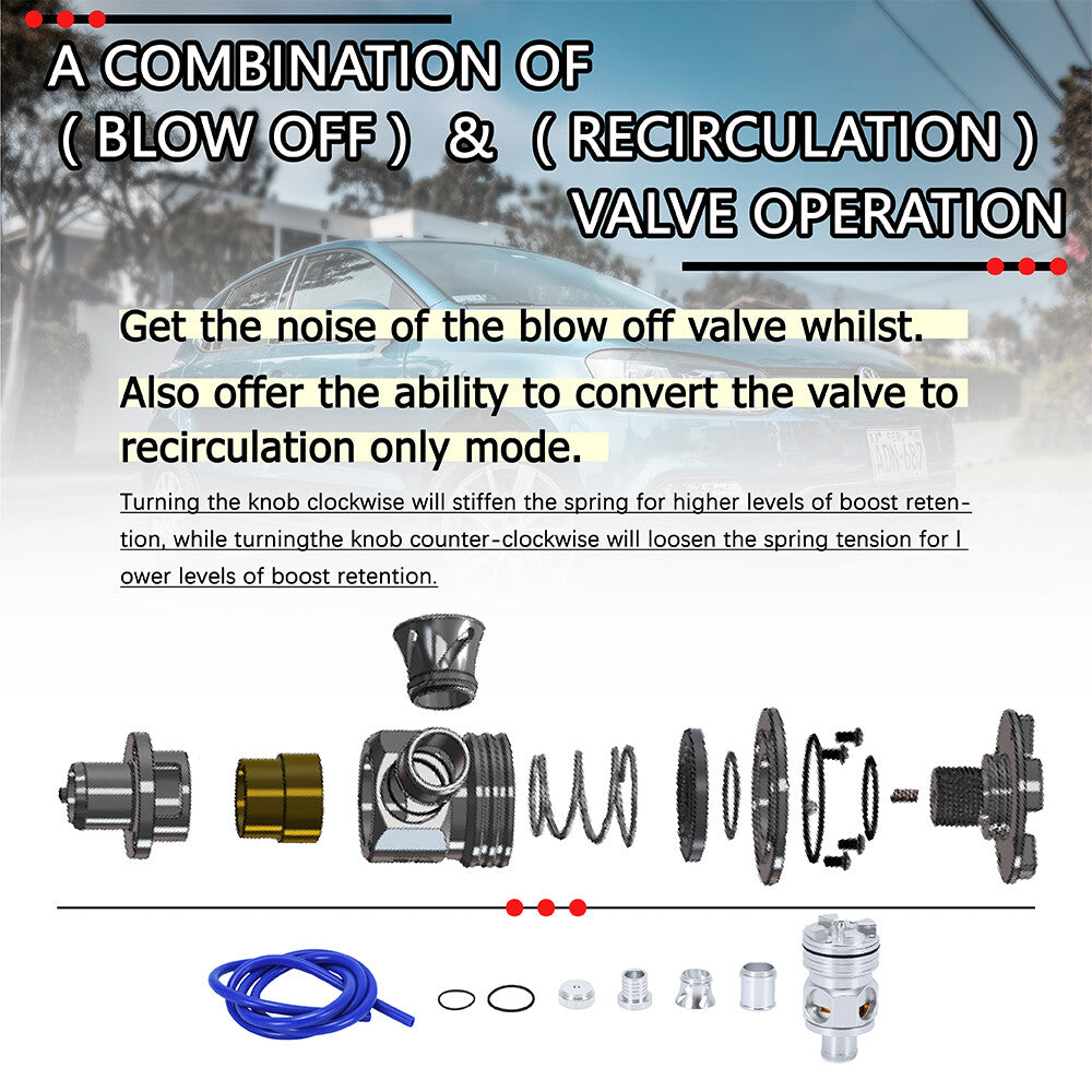 For 1.8T 2.7T Diverter Valve for VW for Audi BOV Splitter Diverter Turbo Blow off Valve