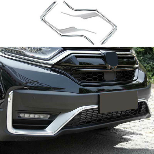 for Honda CR-V CRV 2020-2022 ABS Chrome Car Front Bumper Lower Grille Strips 4X