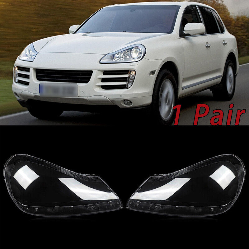 1Pair for Porsche for Cayenne 2007-2010 Headlight Lens Cover Replacement Shells US