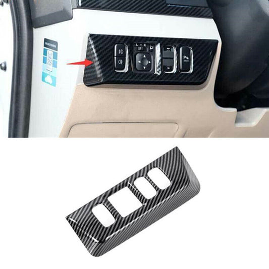 Carbon Fiber Headlight Switch Cover Trim for Mitsubishi Pajero Montero 2009-2021
