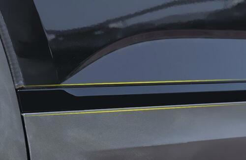 Gloss black Side Door Body Molding Cover Trim Strip Steel for VW Atlas 2018-2020