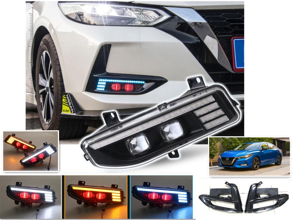 Fit For 2020-2022 for Nissan Sentra LED Front Fog light Kit w/Switch Cable Bezel