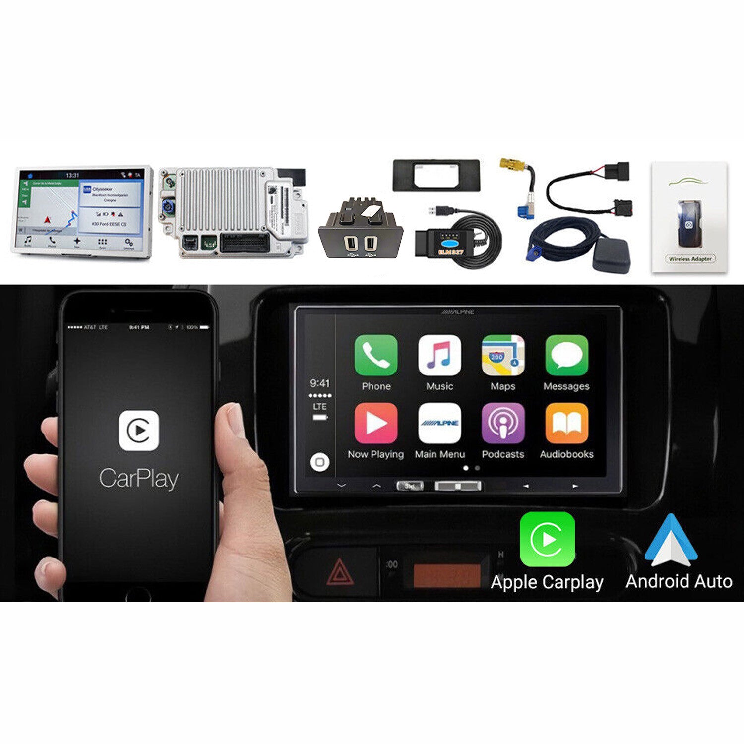 SYNC 2 to SYNC 3 Upgrade Kit 3.4 Fit for Ford Sync3 APIM Module Carplay New Map
