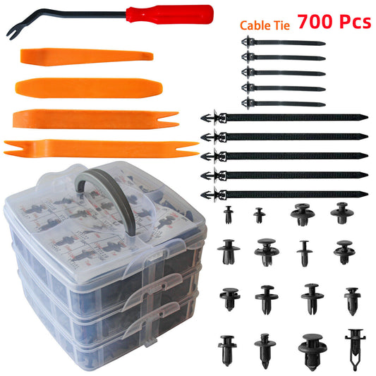 Fasteners for car body kits, 700 pieces, plastic retainers, plastic clips for Toyota