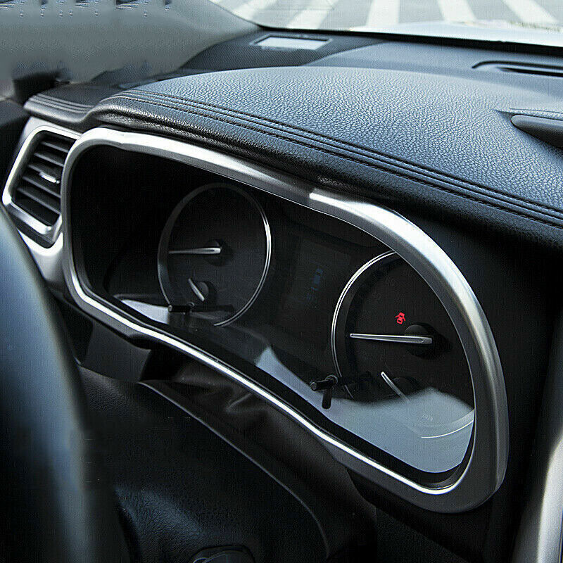 for Toyota Highlander 2014-19 Silver ABS Instrument Panel Frame Decor Cover Trim
