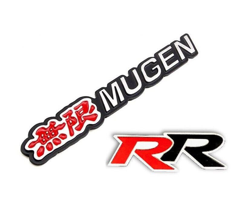 Mugen RR car rear sticker boots, trunk side badges for Honda for Acura red