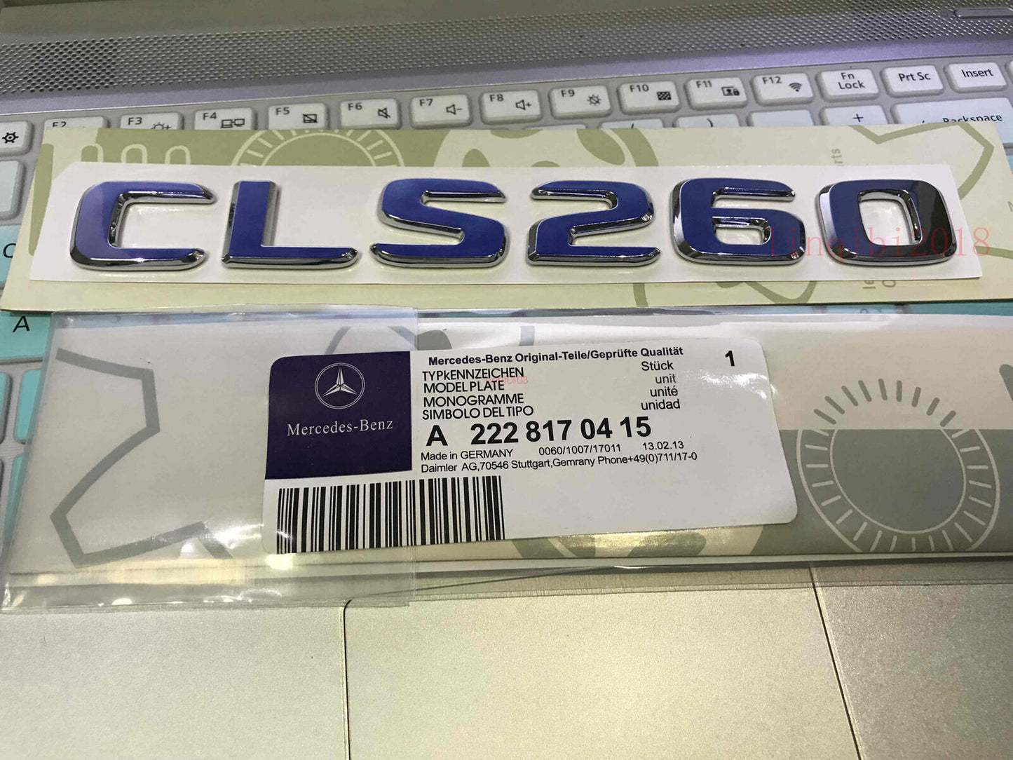Chrome CLS260 Rear Trunk Emblem Decal Badge FOR AMG CLS