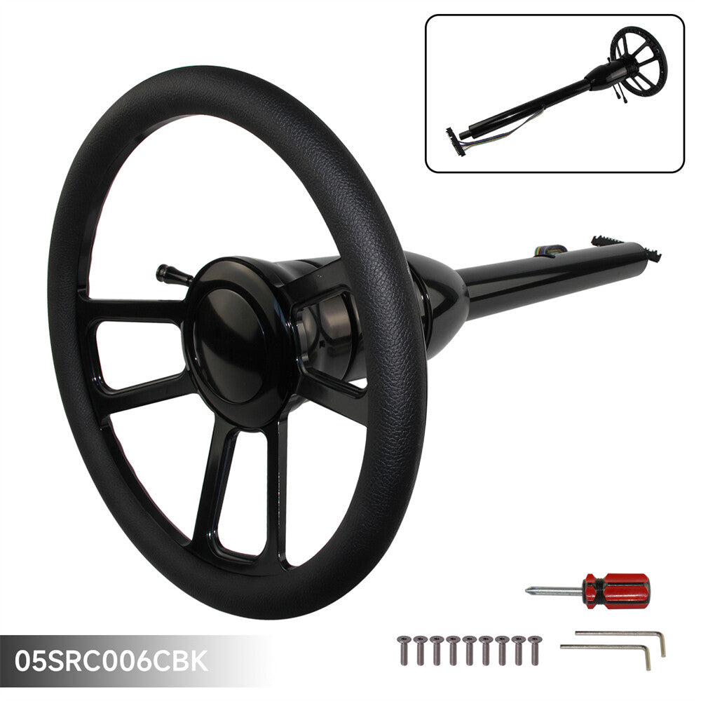 LR Universal GM 28'' Tilt MT Manual Steering Column GM w/9 Bolt Steering Wheel