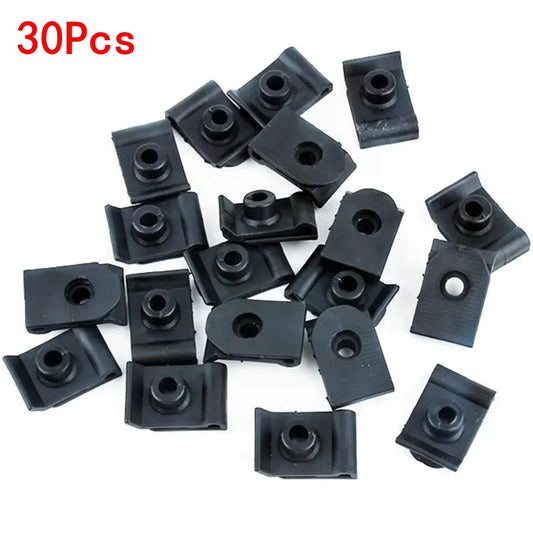 30 Nylon U Nut 14 Screw Front Fender Liner Clip Fastener for Toyota 53879-22010