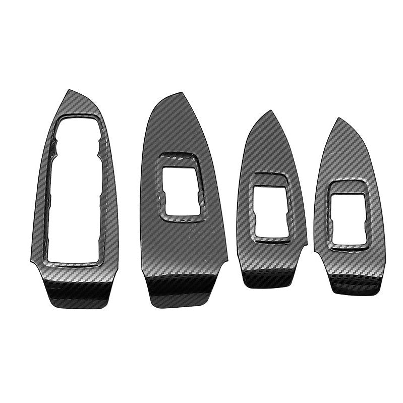 for Chevrolet Malibu 2016-2022 Window Switch Panel Cover Set Carbon Fiber Look