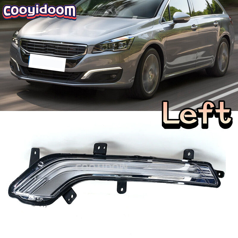 Car Front LED Daytime Running Light Fog Lamp Left for Peugeot 508 2015 2016