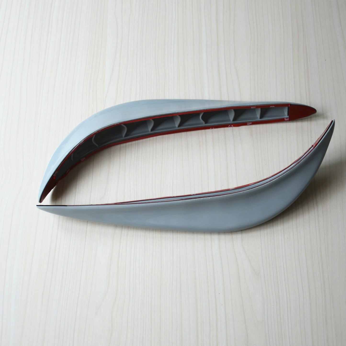 2x Grey Car Bumper Anti-rub Pad Cover Stickers Protector Guard Streamline Mat