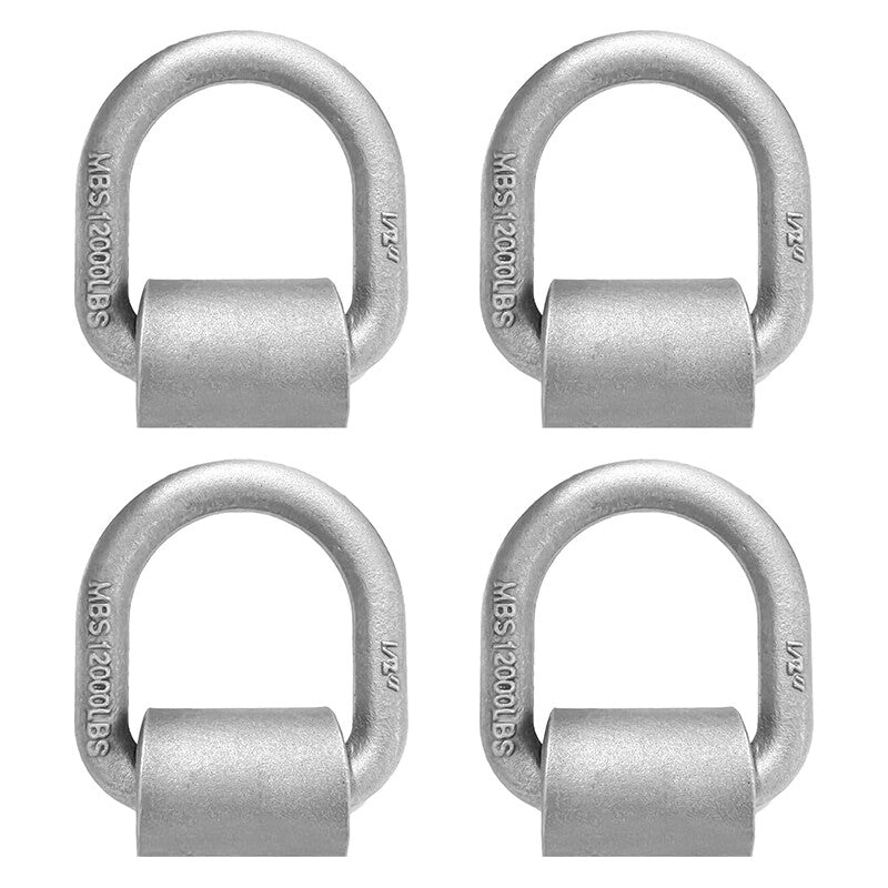4-piece welded heavy-duty trailer truck D-ring anchor, 1/2-inch forged D-ring