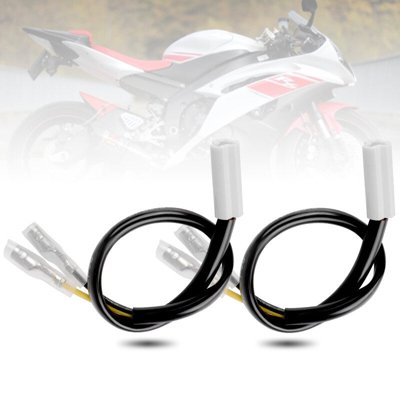 2X Turn Signal Light Adapter Plug Wiring Connectors for Yamaha YZF R1 R3 R6 FZ6R