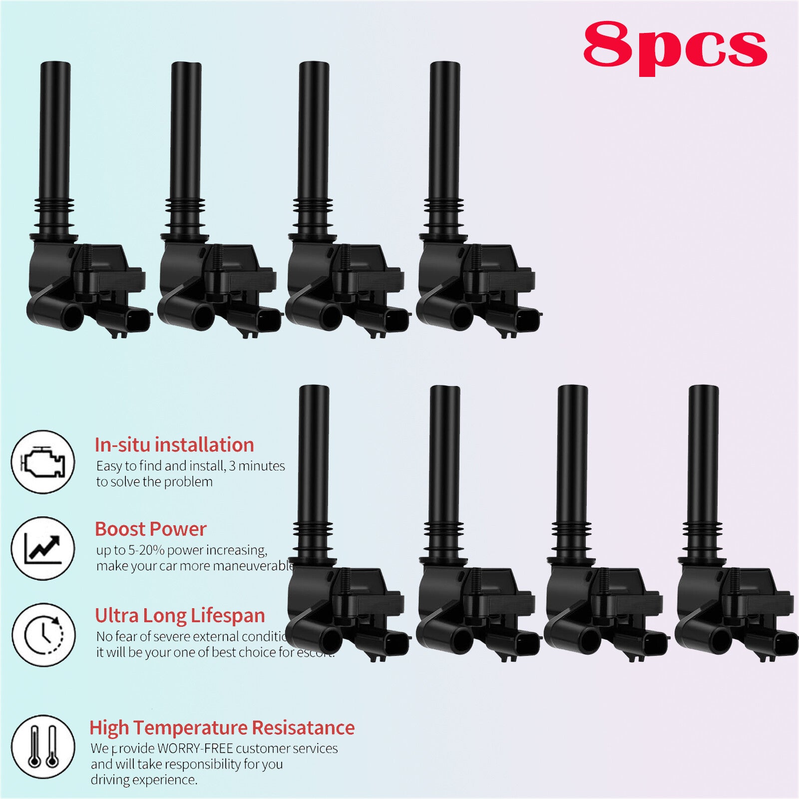 8x Ignition Coil for Dodge for Ram 1500 Durango for Chrysler 300 for Jeep 5.7L V8 56028394AC