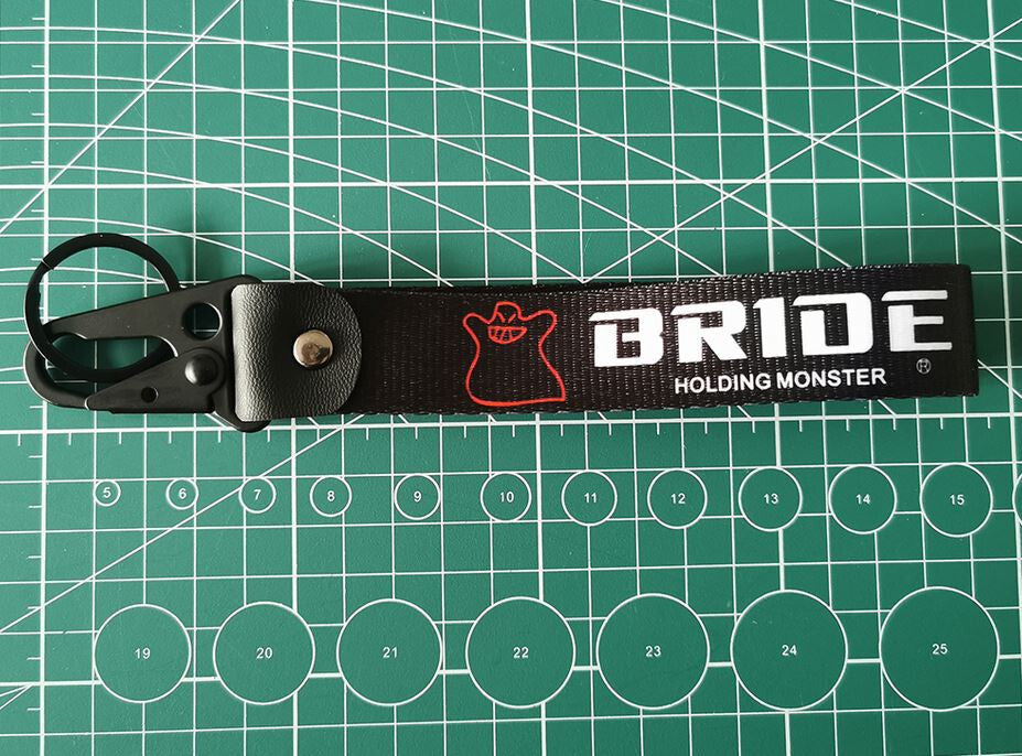 Car keychain/key ring with lanyard, car accessories, bridal, black, suitable for Mazda .