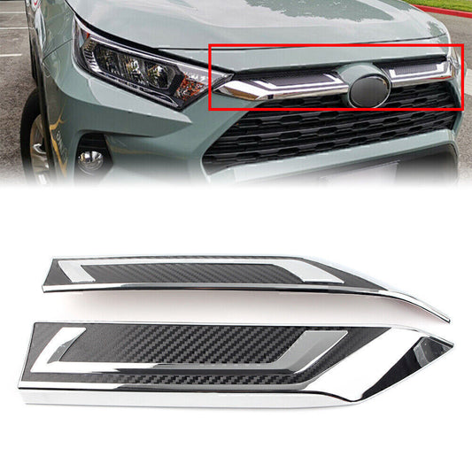 Chrome Front Center Mesh Grille Cover Radiator Trim Fit for Toyota Rav4 2019 2020