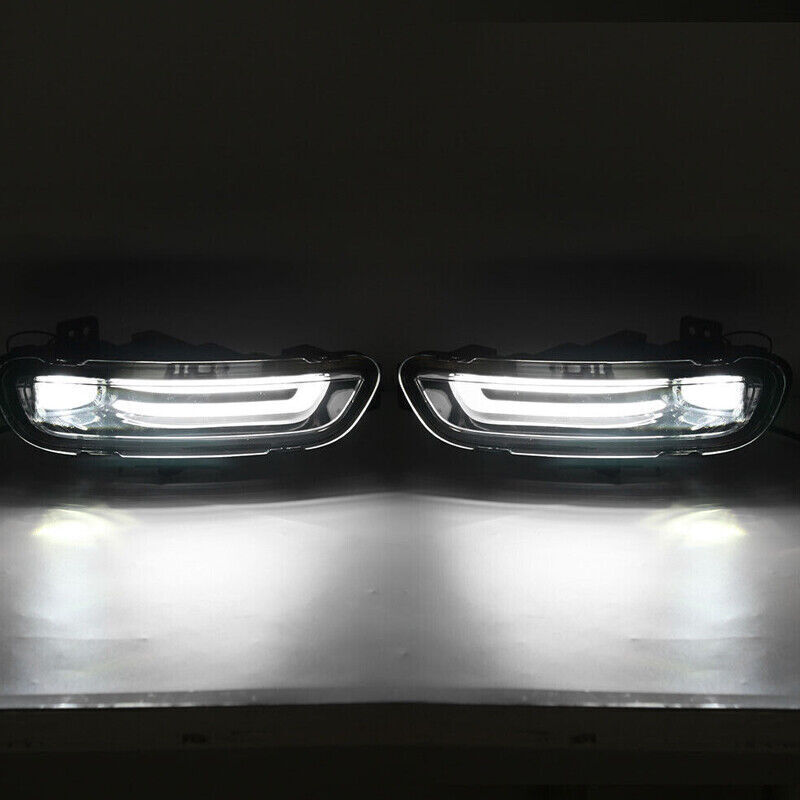 A pair of LED fog lights/driving lights for the front bumper of 2017-2021 for Jeep Grand Cherokee.