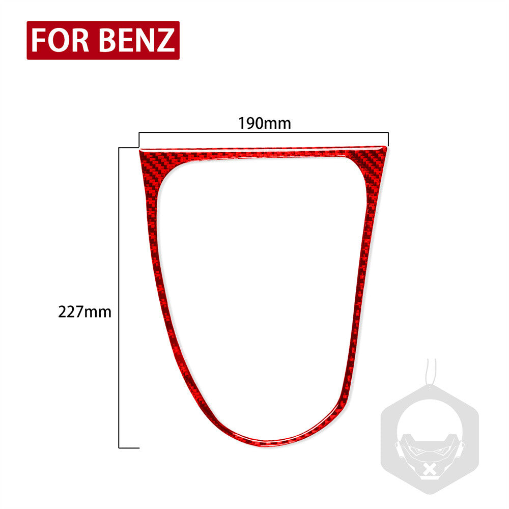 Red Carbon Fiber Control Gear Shift Box Trim Fit for Benz CLS Class C219 2004-09
