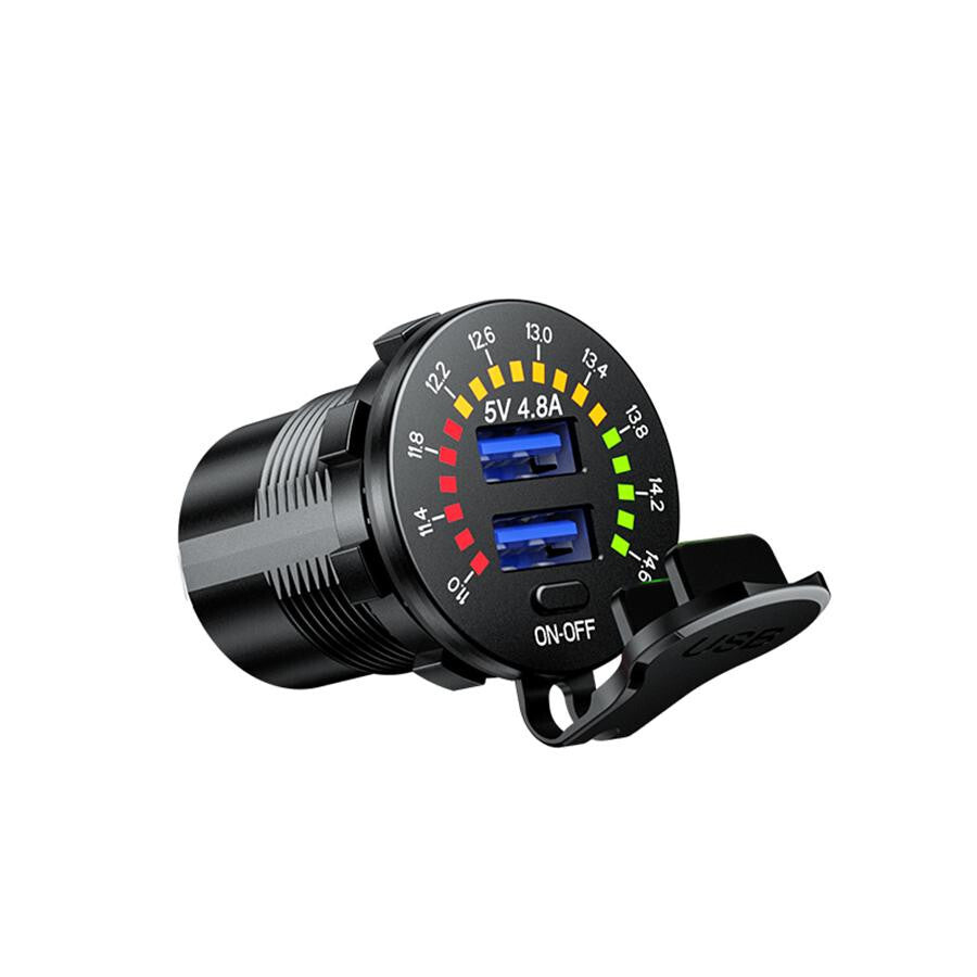 USB Charger Port Fast Car Charger Outlet Socket for Boat RV Marine Motorcycle