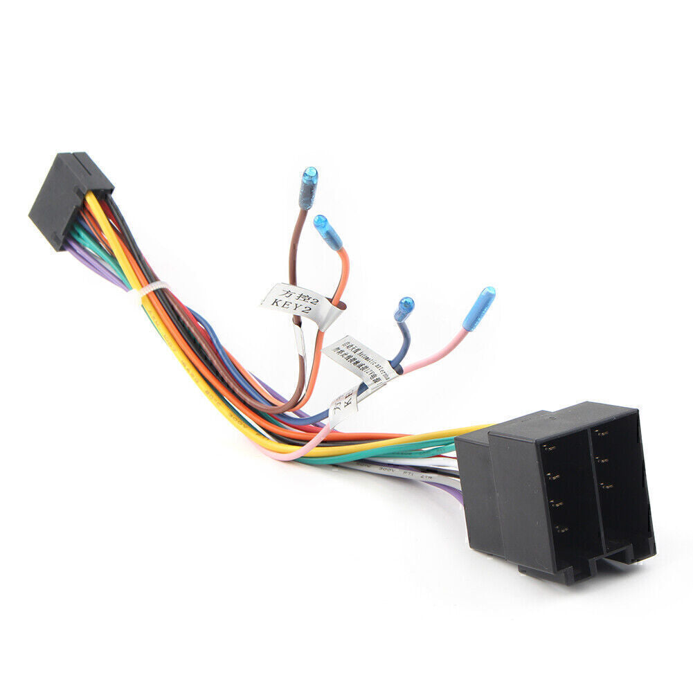 For Android Car Stereo Power Cable 16 Pin Iso Wiring Harness Connector Adapter