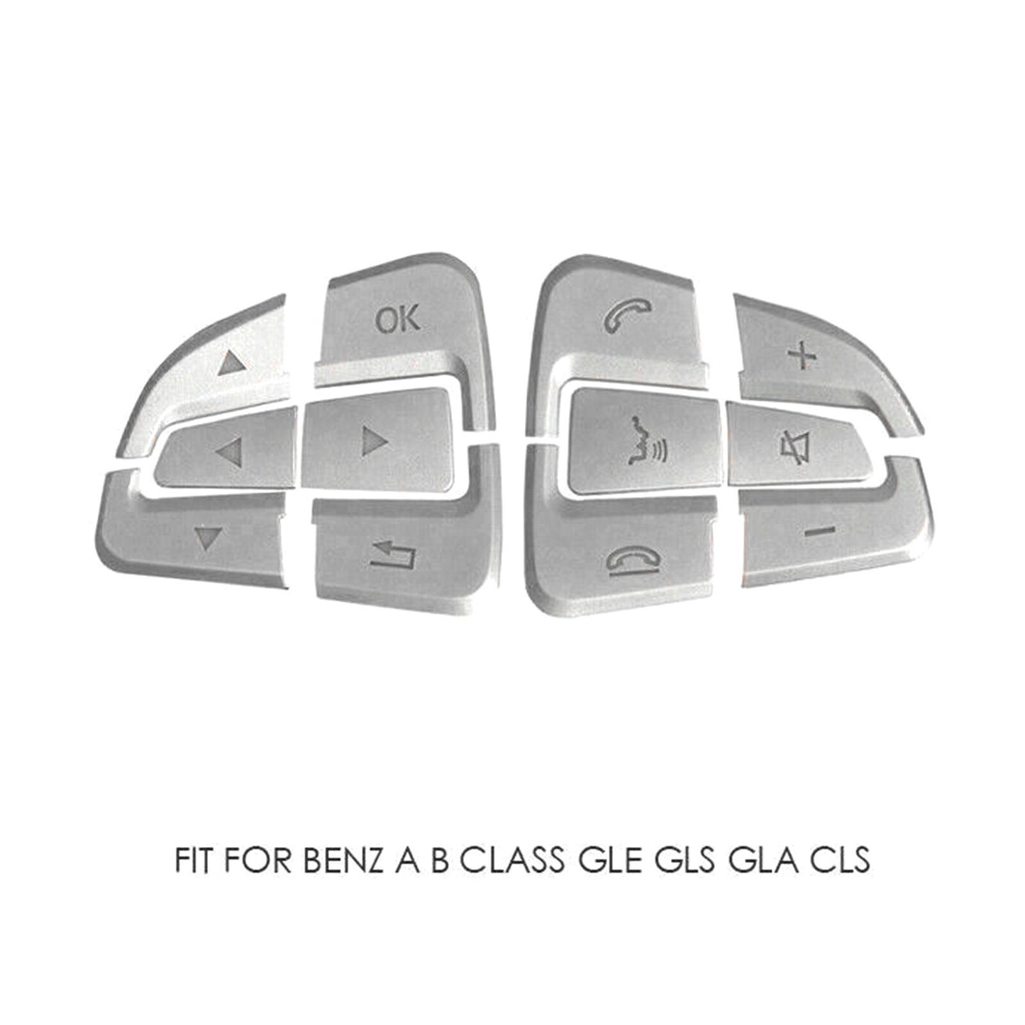 Car steering wheel button cover trim for Mercedes Benz GLE GLS A B GLA CLS class