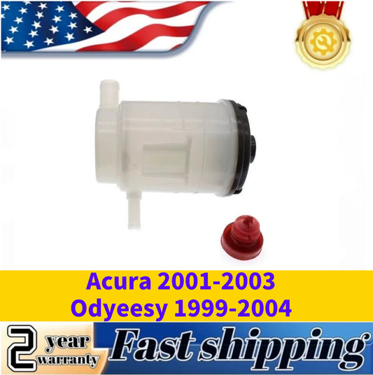 The power steering pump reservoir is suitable for Acura models from 2001-2003 and for Honda Odyssey models from 1999-2004.