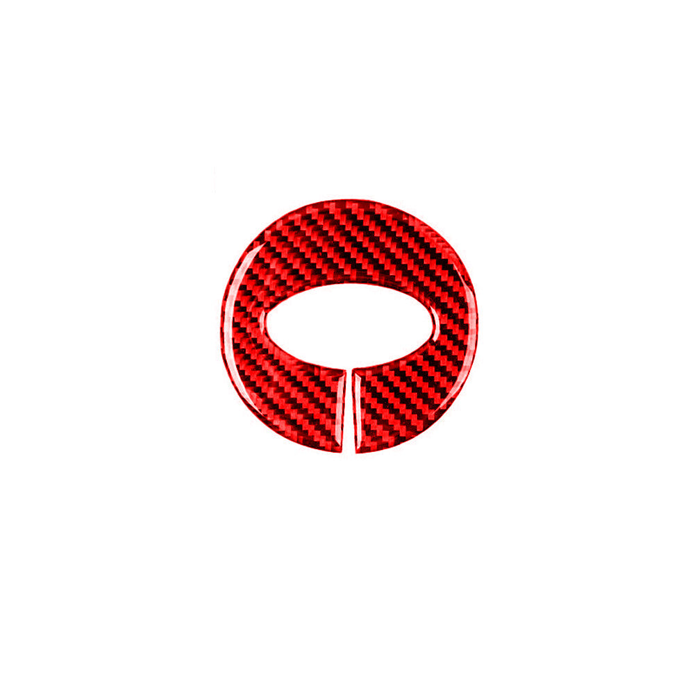 Red Carbon Fiber Interior Steering Wheel Cover Trim for Subaru Forester 2009-13