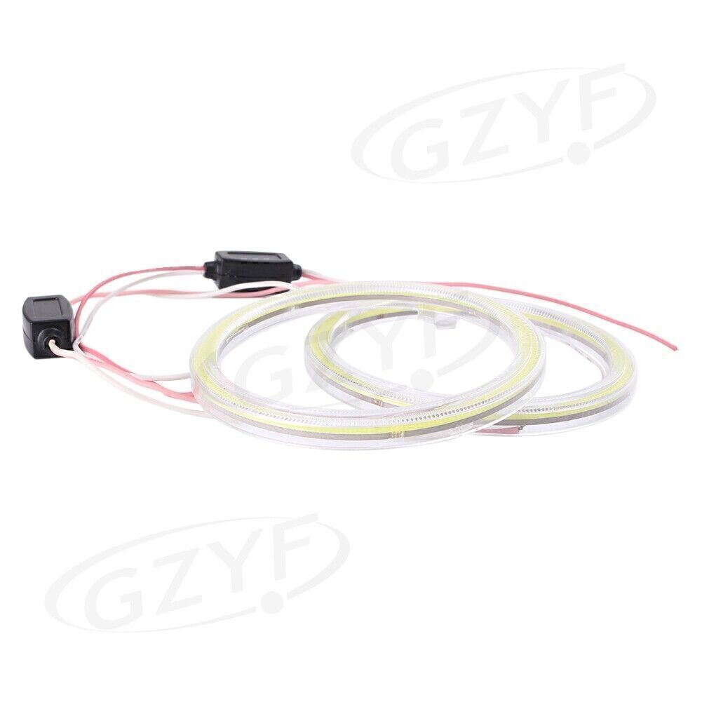 2x 100mm COB LED Ring Angel Eyes Headlight Halo Ring Super bright White light