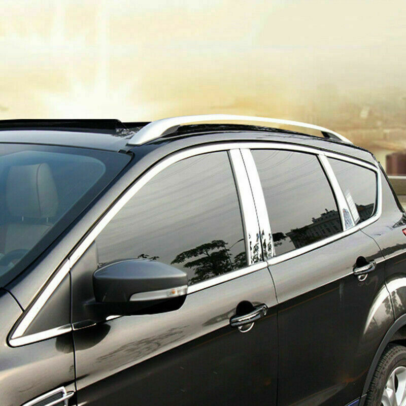 for Ford Escape Kuga 2013-2019 Chrome steel Window Sill Trim Molding Strip 10Pcs