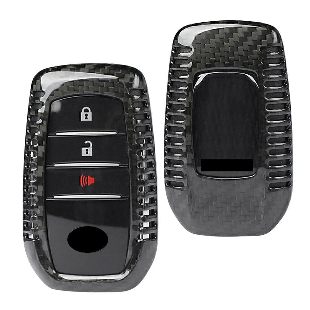 Carbon Fiber Remote Key Case Fob Shell Cover Fit for Toyota Alphard RAV4 HILUX