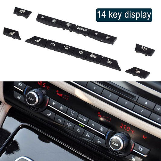 Kit 14: Button Key Cap Repair Kit for Air Conditioner Heater Switches Suitable for BMW F01, F10, F11, F07