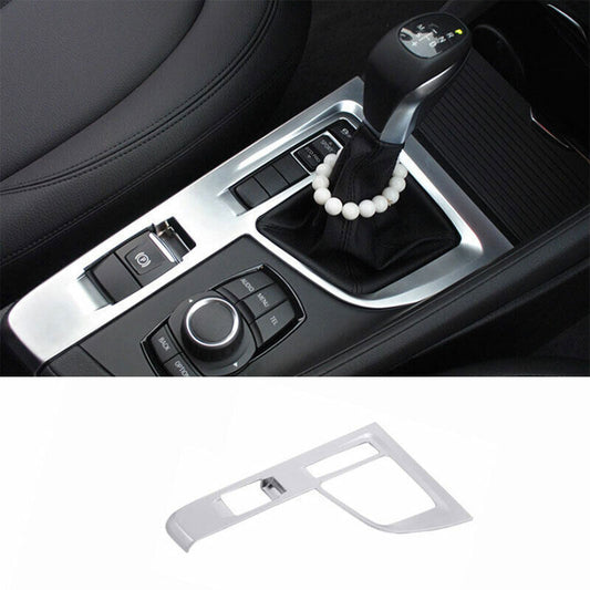 for BMW X1 F48 2016-22 Silver ABS Central Console Gear Shift Panel Frame Trim 1P