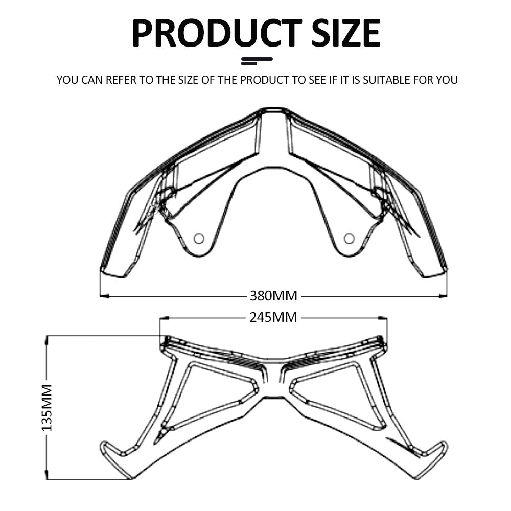Front Downforce Naked Spoilers for Yamaha MT-09 2017-2020 MT-09 SP 2018-2020