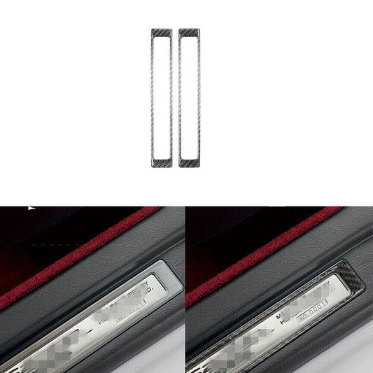 2Pcs Carbon Fiber Door Sill Panel Cover Trim for Honda S2000 2004-2009