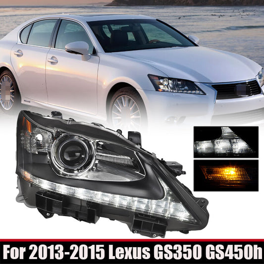 Right-side HID headlight with AFS projector is suitable for 2013-2015 for Lexus GS350 and GS450h.