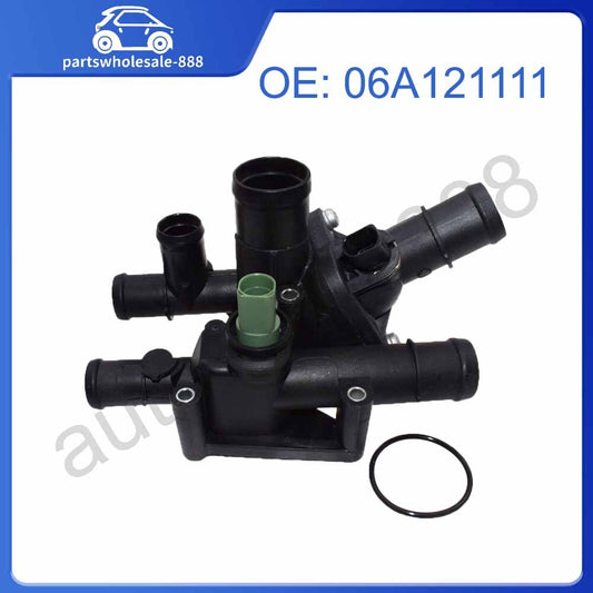 Engine thermostat housing assembly suitable for Audi A3, for Volkswagen for Golf , for Passat , Polo, and for Skoda seats.