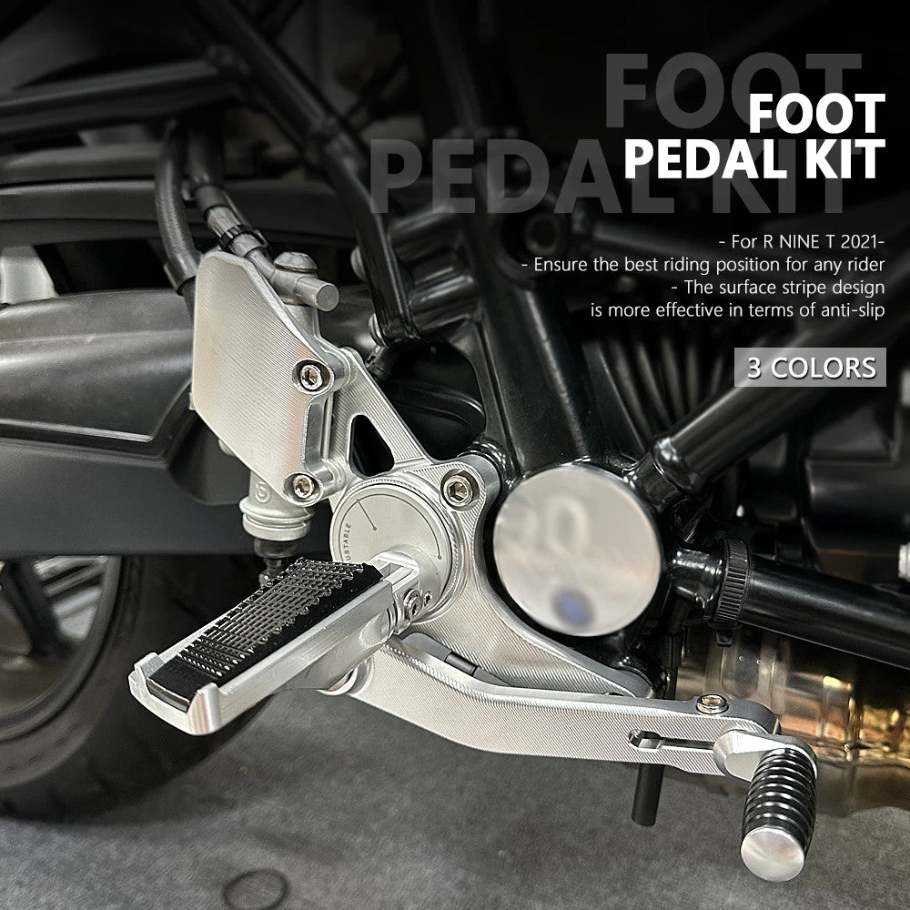 for BMW R NINET RNINET R X 21-23 CNC Aluminum Foot Kit Rearset Footrest Set