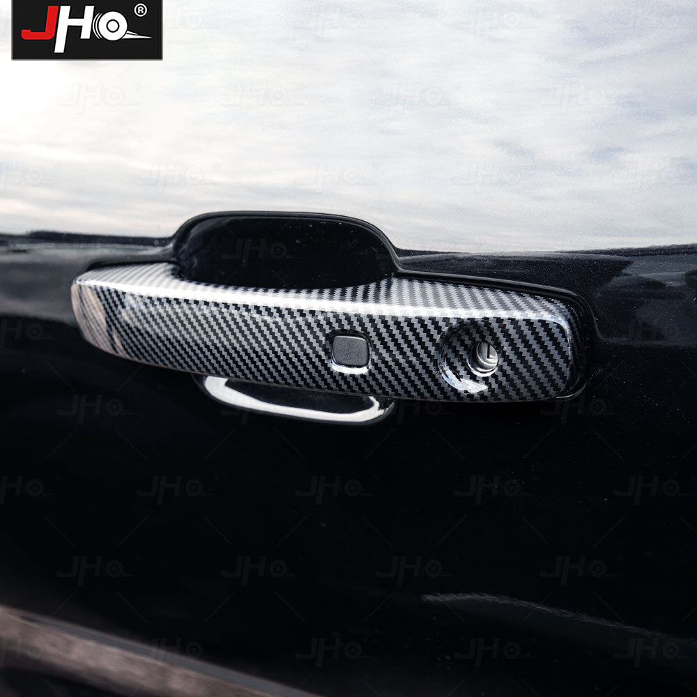 Car Door Handle Cover ABS Carbon Fiber for Ford Ranger 2023 2024 Exterior Parts