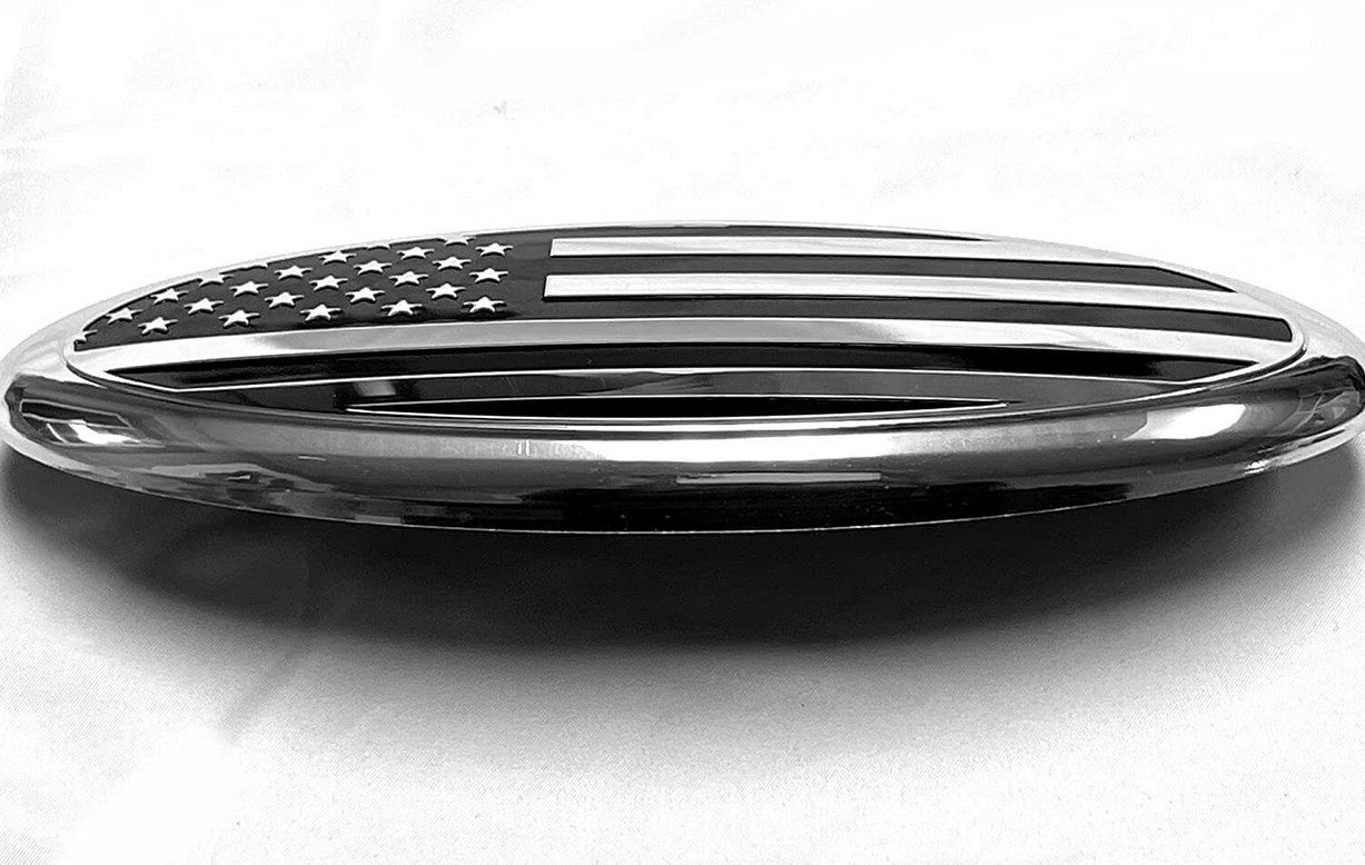 Car hood badge decals  for ford  F150 F250 F350 in chrome black.