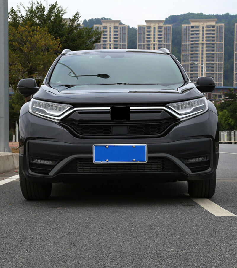 Glossy Black Front bumper fog lamp Moulding trim Strips for Honda CR-V 2020-2022