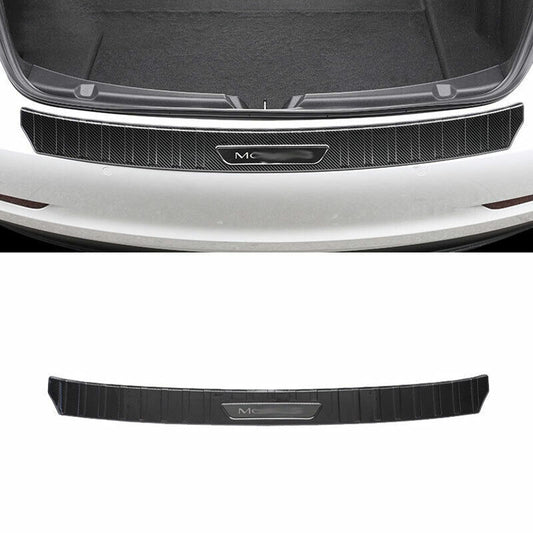 for Tesla Model 3 2017-2022 Carbon Fiber Rear Bumper Protector Guard Plate Trim