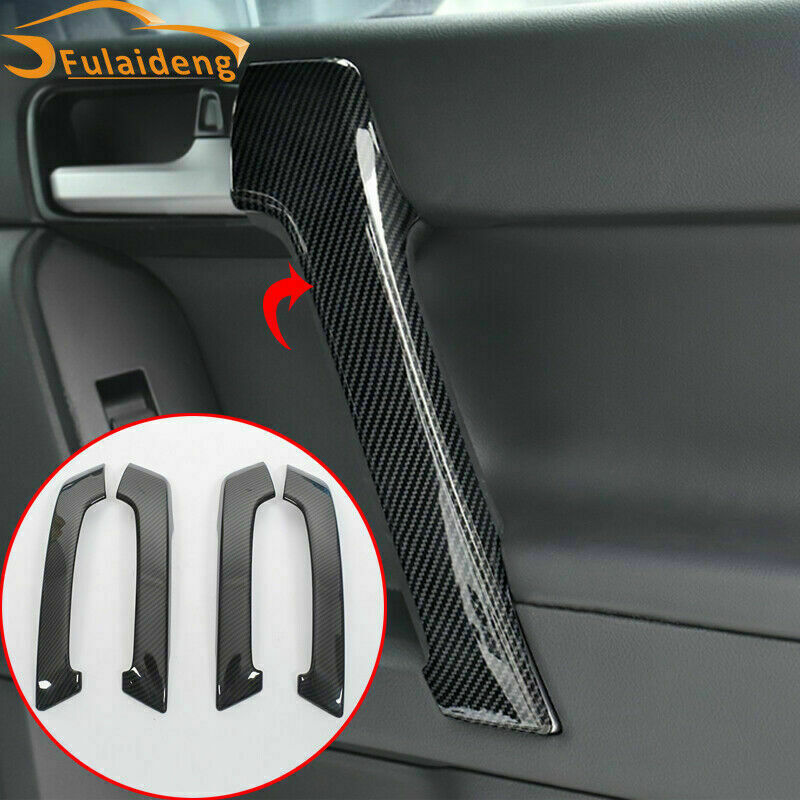 4p for Toyota Prado FJ150 2010-2021 Carbon Fiber Inner Door Armrest Stripe Cover