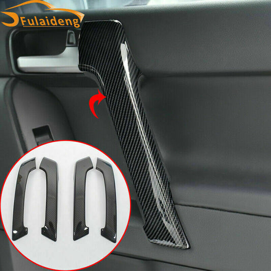 4p for Toyota Prado FJ150 2010-2021 Carbon Fiber Inner Door Armrest Stripe Cover