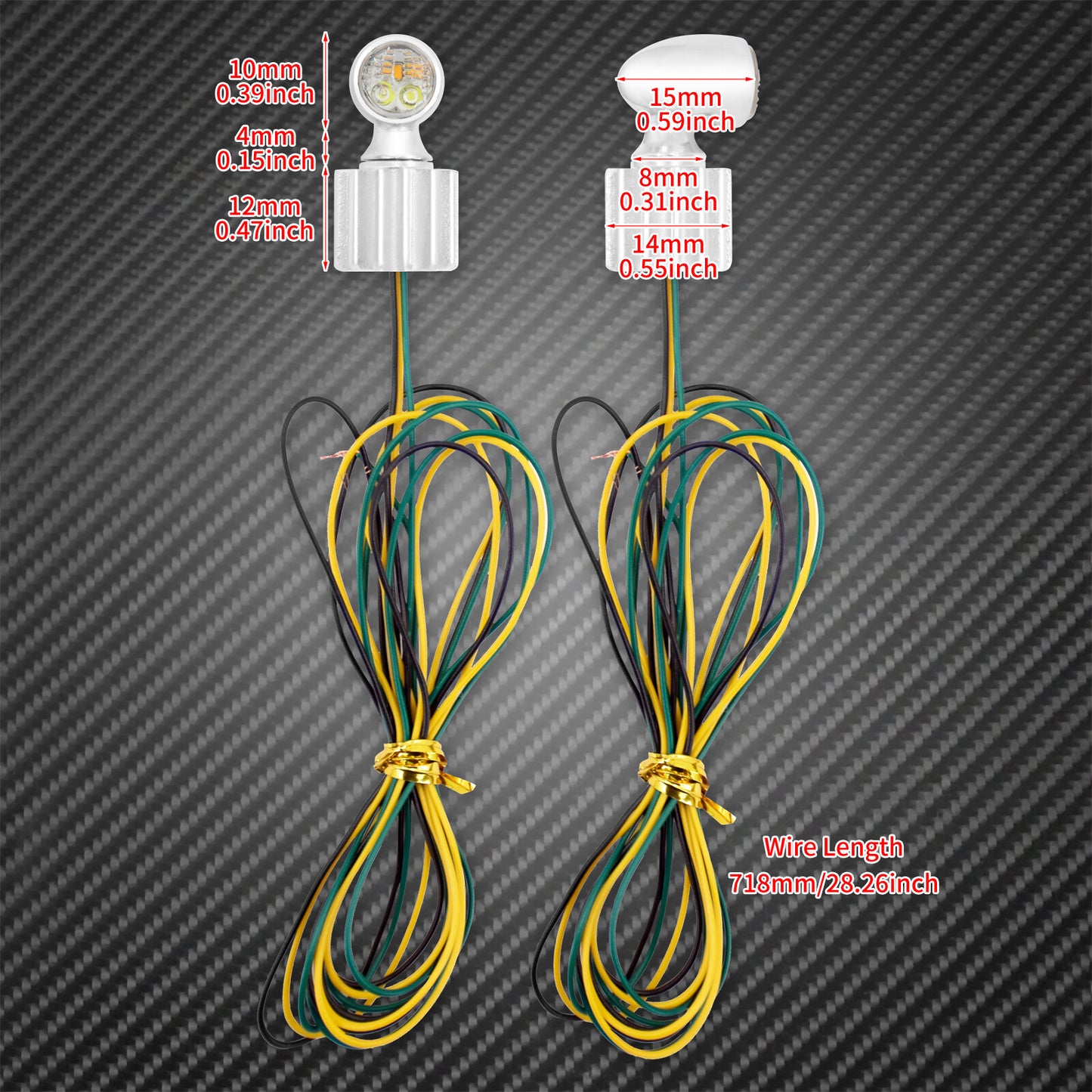 2X Universal for Mini LED Turn Signal Running Indicator Blinker Lights Fit For FLH